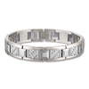 Thumbnail Image 0 of Men's Link Bracelet Stainless Steel/Gray Tungsten Carbide 8.5"