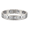 Thumbnail Image 1 of Men's Link Bracelet Stainless Steel/Gray Tungsten Carbide 8.5&quot;