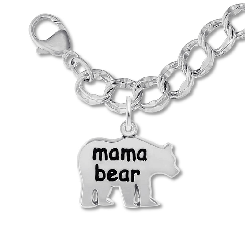Main Image 1 of Mama Bear Charm Bracelet Sterling Silver 7&quot;