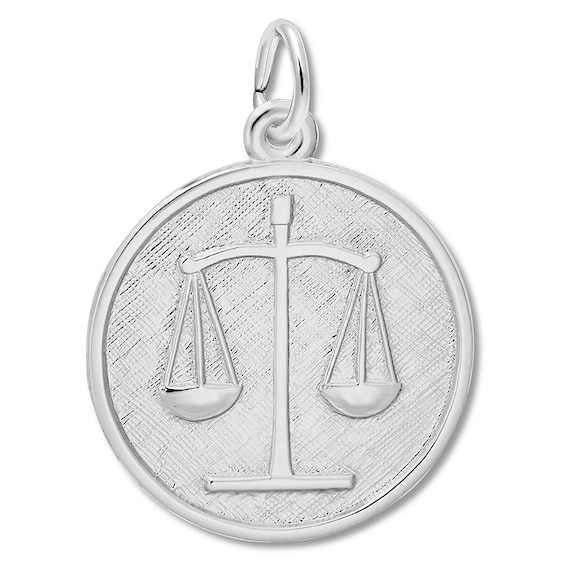 Scales of Justice Charm Sterling Silver