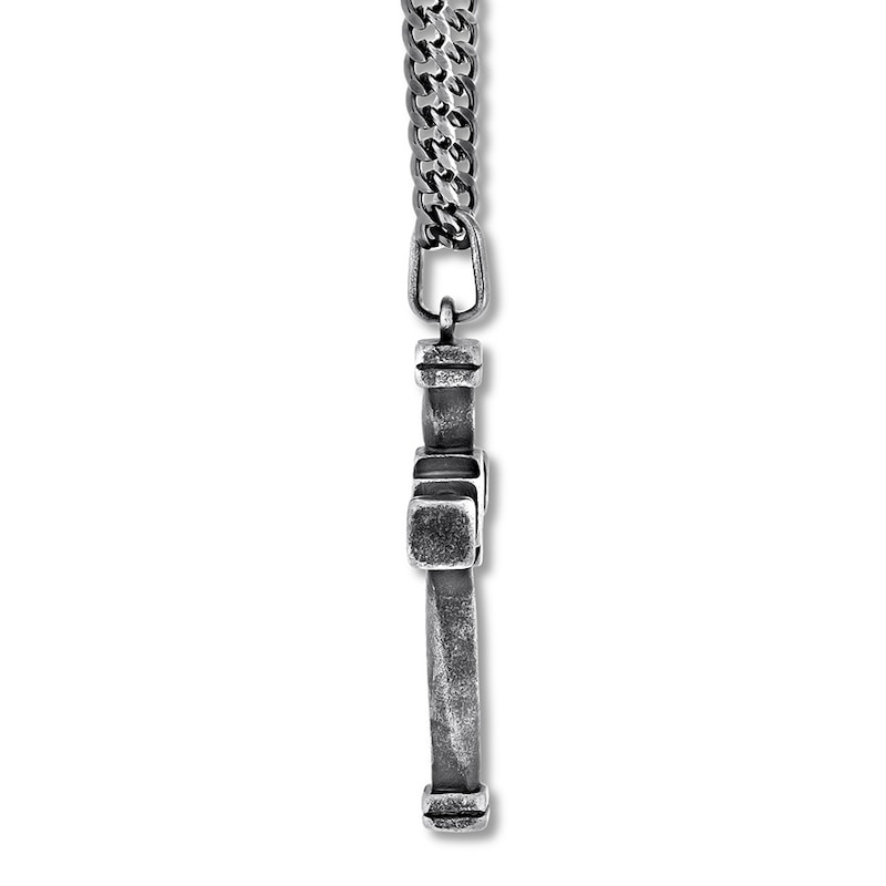 Men's Cross Necklace Stainless Steel 24