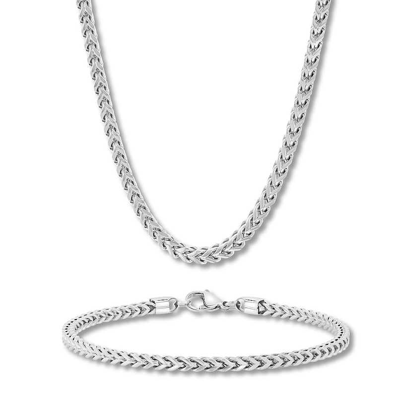 3mm Stainless Steel Thin Franco Link Engravable Necklace 24 Inches / Silver