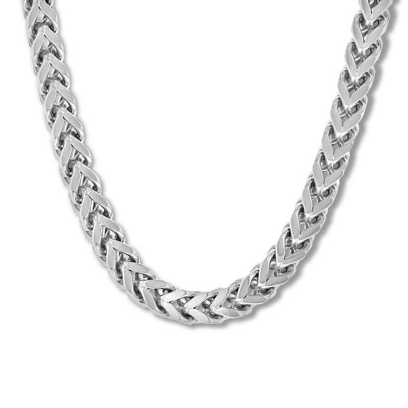 Solid Franco Chain Necklace Stainless Steel 24"