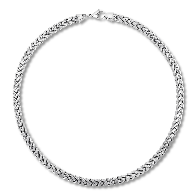 Solid Franco Chain Necklace Stainless Steel 24