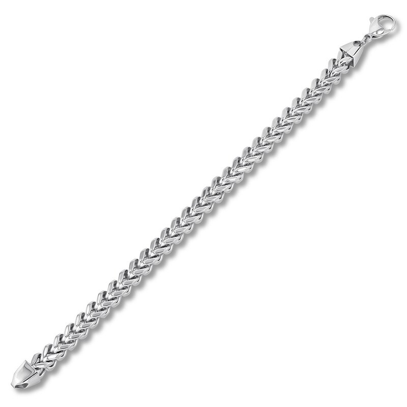Main Image 2 of Men's Franco Chain Bracelet Solid Stainless Steel 9.25&quot;