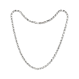 Rope Chain Necklace Sterling Silver 22&quot;