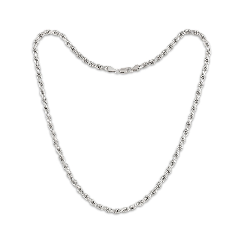 Main Image 1 of Rope Chain Necklace Solid Sterling Silver 22&quot;
