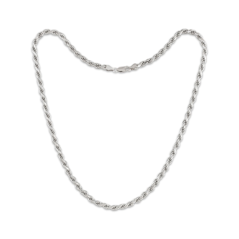 Solid Rope Chain Necklace Sterling Silver 22