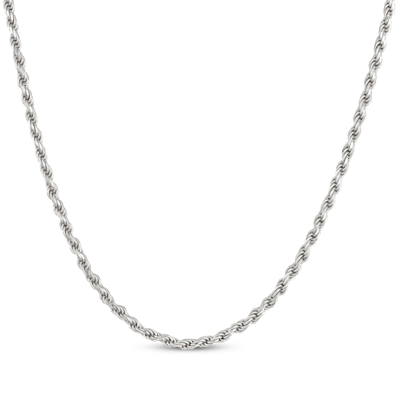 Main Image 2 of Rope Chain Necklace Solid Sterling Silver 22&quot;