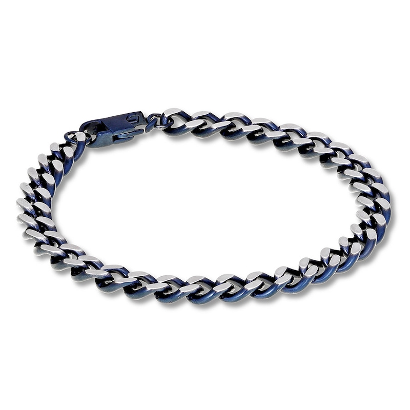 Solid Curb Chain Bracelet Stainless Steel 8.5"