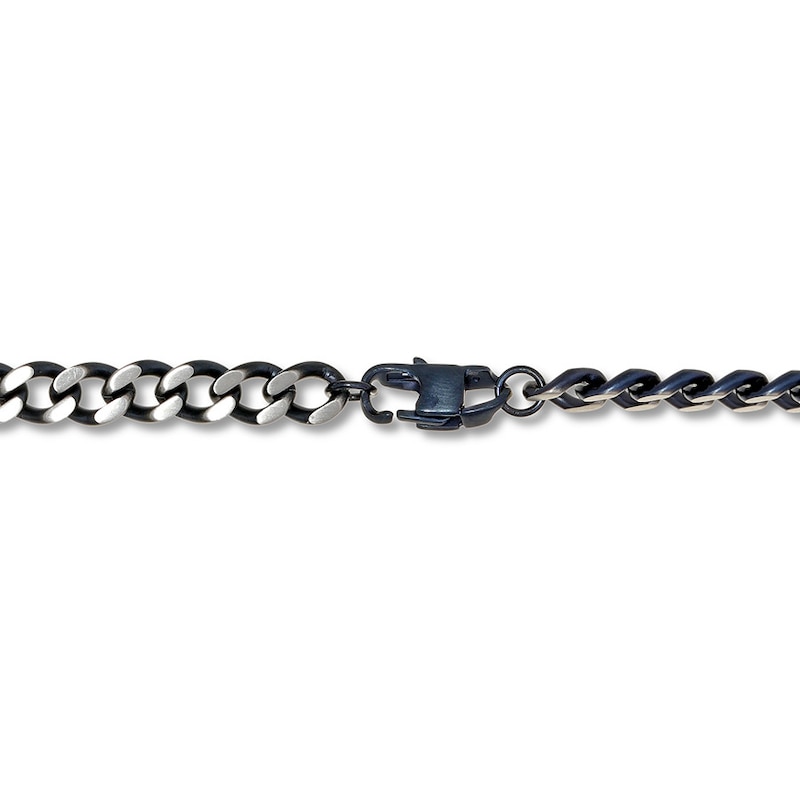 Main Image 2 of Curb Chain Bracelet Solid Stainless Steel 8.5&quot;
