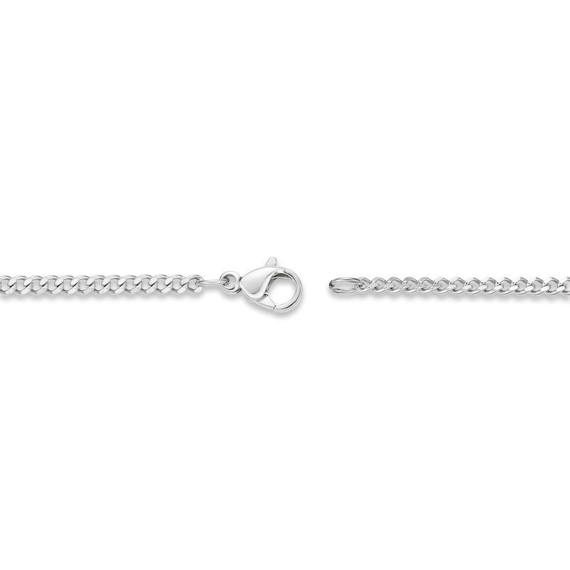 Solid Curb Chain Necklace 2mm Stainless Steel 22"