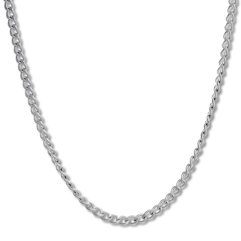 Main Image 1 of Curb Chain Necklace 2mm Solid Stainless Steel 24&quot;