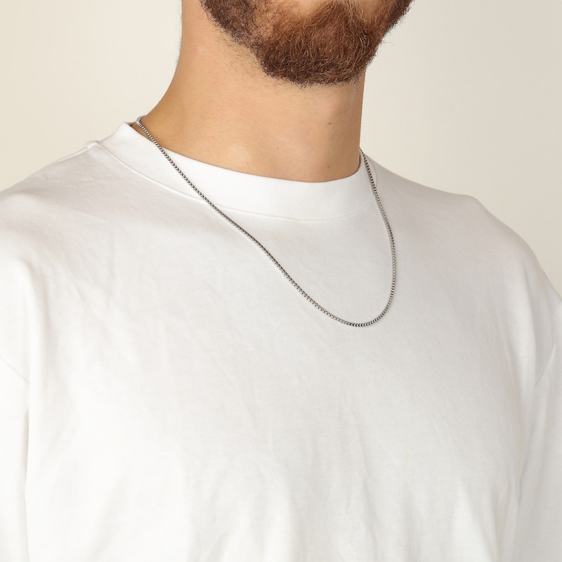 Main Image 3 of Box Chain Necklace 2mm Solid Stainless Steel 18&quot;