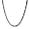 Thumbnail Image 1 of Box Chain Necklace Black Ion-Plated Solid Stainless Steel 30&quot;