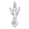 Deer Head Charm Sterling Silver