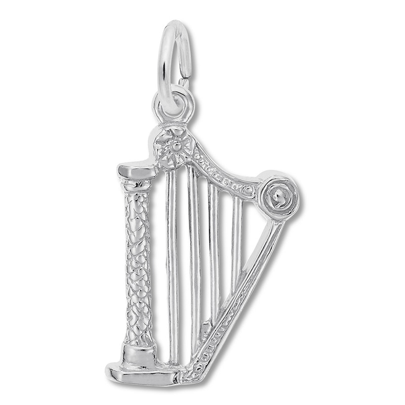 Main Image 1 of Harp Charm Sterling Silver