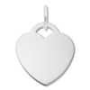 Heart Tag Charm Sterling Silver