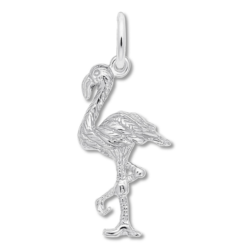 Flamingo Charm Sterling Silver