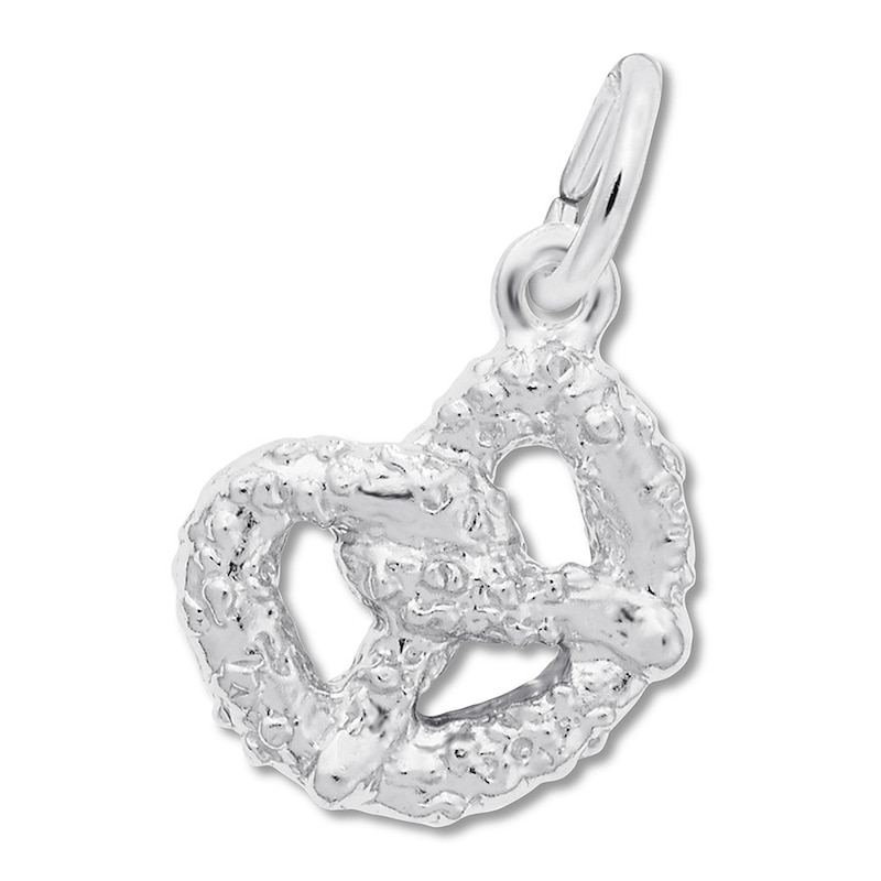 Pretzel Charm Sterling Silver