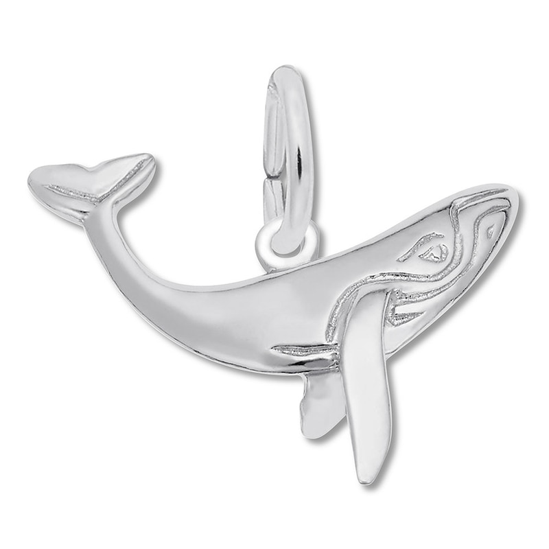 Main Image 1 of Whale Charm Sterling Silver