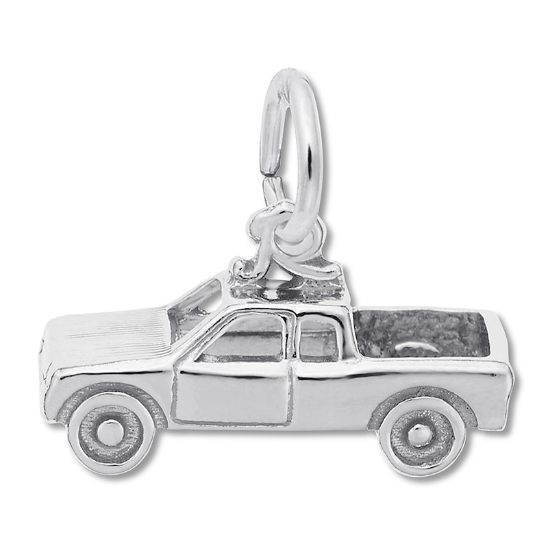 Pickup Truck Charm Sterling Silver