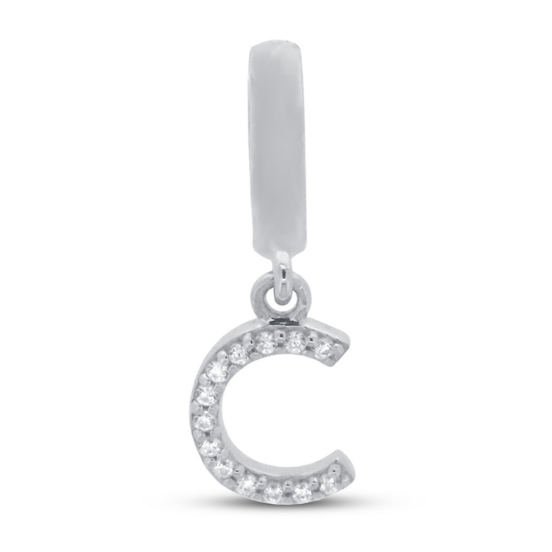 True Definition Letter C Charm 1/20 ct tw Diamonds Sterling Silver | Kay