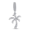 True Definition Palm Tree Charm 1/15 ct tw Diamonds Sterling Silver