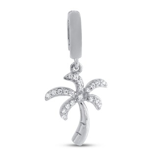 True Definition Palm Tree Charm 1/15 ct tw Diamonds Sterling Silver | Kay