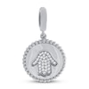 Thumbnail Image 1 of True Definition Diamond Hamsa Charm 1/6 ct tw Round-cut Sterling Silver