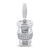 Thumbnail Image 0 of True Definition Coffee Cup Charm 1/10 ct tw Diamonds Sterling Silver