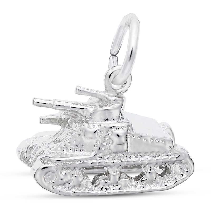 Main Image 1 of Military Tank Charm Sterling Silver