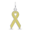 Thumbnail Image 1 of Ribbon Charm Yellow Enamel Sterling Silver