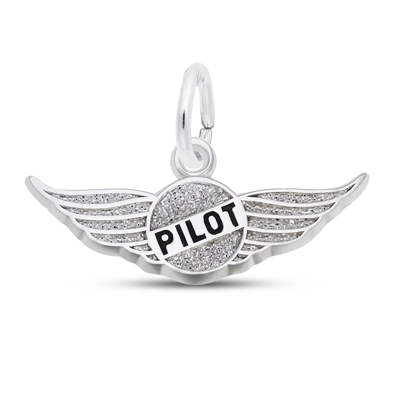 Pilot Wings Charm Sterling Silver