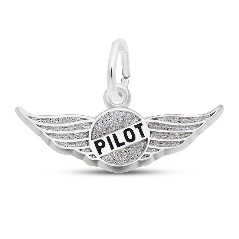 Main Image 1 of Pilot Wings Charm Sterling Silver