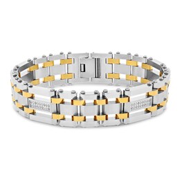 Men's Diamond Bracelet 1/4 ct tw Stainless Steel 8.75&quot;