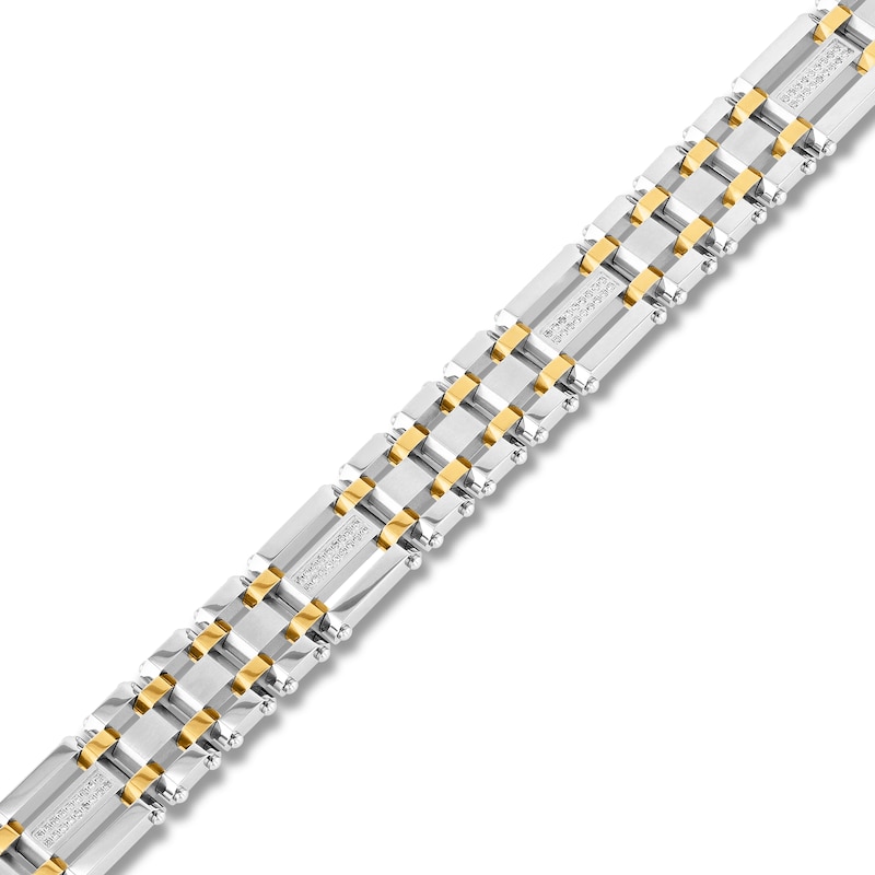 Men's Diamond Bracelet 1/4 ct tw Stainless Steel 8.75"