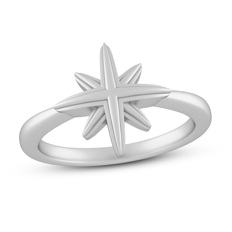 True North Star Ring Sterling Silver