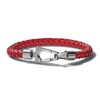 Bulova Braided Red Leather Bracelet 9"