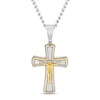 Thumbnail Image 0 of Men's Crucifix Pendant Stainless Steel & Yellow Ion Plating 24"