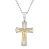 Thumbnail Image 1 of Men's Crucifix Pendant Stainless Steel & Yellow Ion Plating 24&quot;