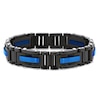 Thumbnail Image 1 of Men's Bracelet Stainless Steel Black/Blue Ion Plating 8.5&quot;