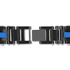 Thumbnail Image 2 of Men's Bracelet Stainless Steel Black/Blue Ion Plating 8.5"