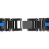 Thumbnail Image 3 of Men's Bracelet Stainless Steel Black/Blue Ion Plating 8.5&quot;