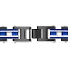 Thumbnail Image 2 of Men's Bracelet Stainless Steel Black/Blue Ion Plating 8.5"