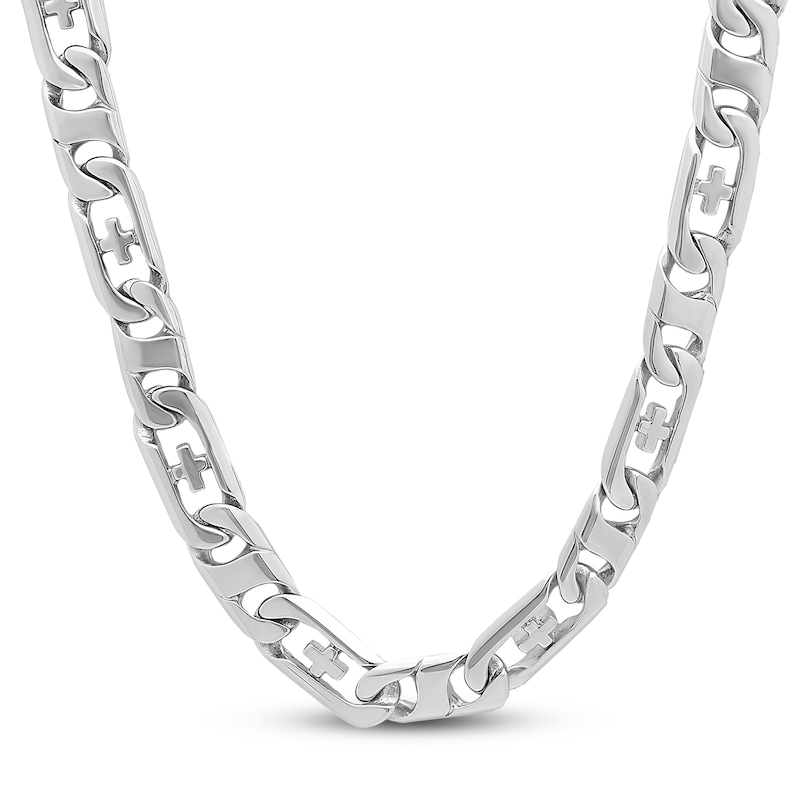 Solid Curb Chain Necklace Stainless Steel 24"