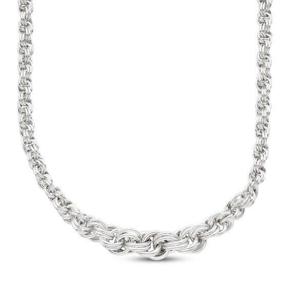 Double Circle Link Necklace 18" Kay