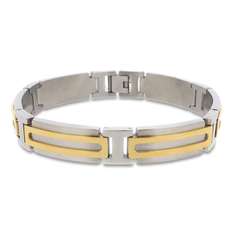 Men's Bracelet Gold Ion Plating Stainless Steel 8.75