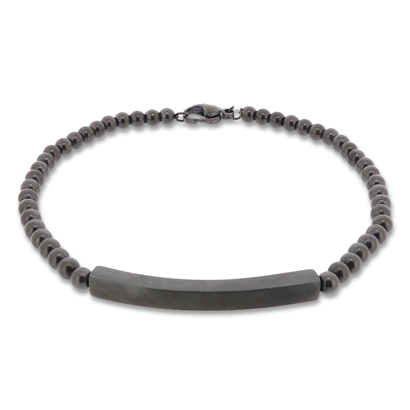 Main Image 1 of Men's Bracelet Black Ion Plating Stainless Steel 8.25&quot;