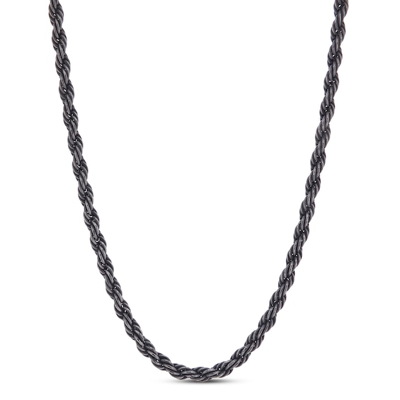 Black Gold Chain Necklace Men, Black Stainless Chain Men